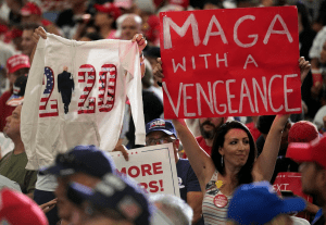 supporters at a Trump rally